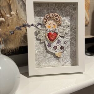 Designer Christmas Angel Picture gift, handcrafted,6/8 inch